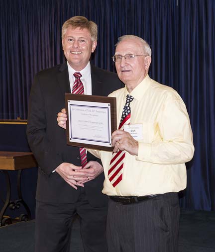 John Cook and President Dick Stewart
